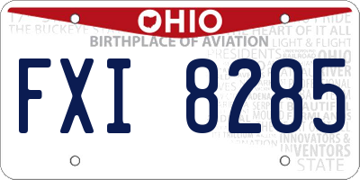 OH license plate FXI8285