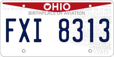 OH license plate FXI8313