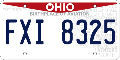 OH license plate FXI8325