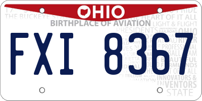 OH license plate FXI8367