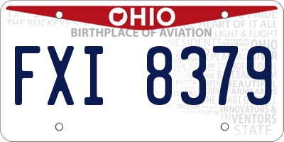 OH license plate FXI8379