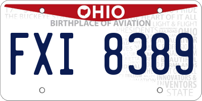 OH license plate FXI8389