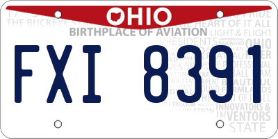 OH license plate FXI8391