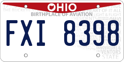 OH license plate FXI8398