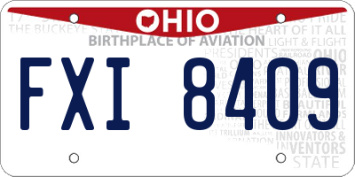 OH license plate FXI8409