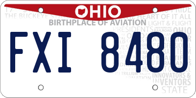 OH license plate FXI8480