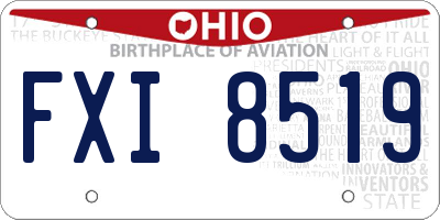 OH license plate FXI8519