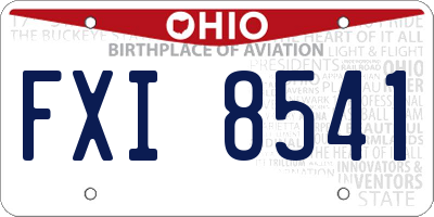 OH license plate FXI8541