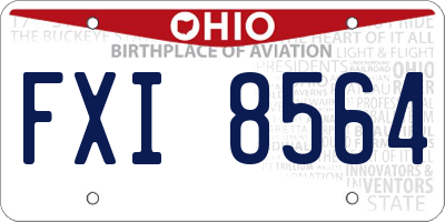 OH license plate FXI8564