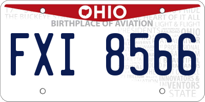 OH license plate FXI8566