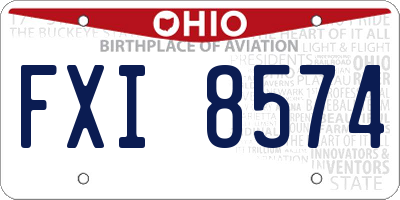 OH license plate FXI8574