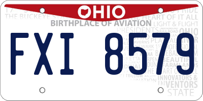 OH license plate FXI8579