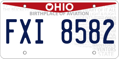 OH license plate FXI8582