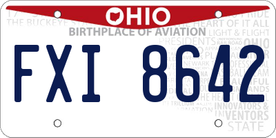 OH license plate FXI8642