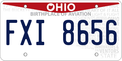 OH license plate FXI8656