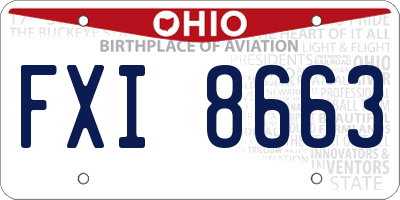 OH license plate FXI8663