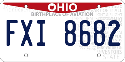 OH license plate FXI8682