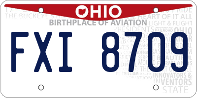 OH license plate FXI8709