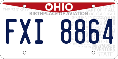 OH license plate FXI8864