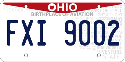OH license plate FXI9002