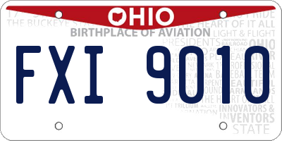 OH license plate FXI9010