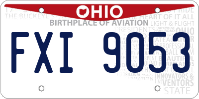 OH license plate FXI9053
