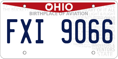 OH license plate FXI9066