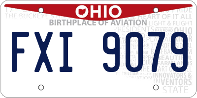 OH license plate FXI9079