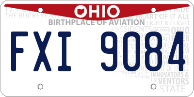 OH license plate FXI9084