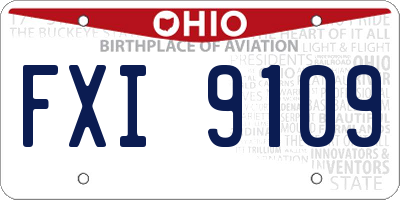 OH license plate FXI9109