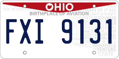 OH license plate FXI9131
