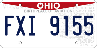 OH license plate FXI9155