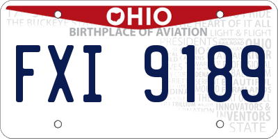 OH license plate FXI9189