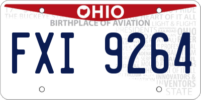 OH license plate FXI9264