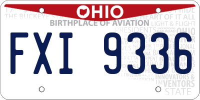 OH license plate FXI9336