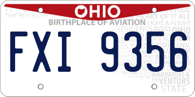OH license plate FXI9356