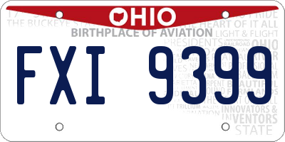 OH license plate FXI9399