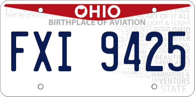 OH license plate FXI9425