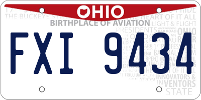 OH license plate FXI9434