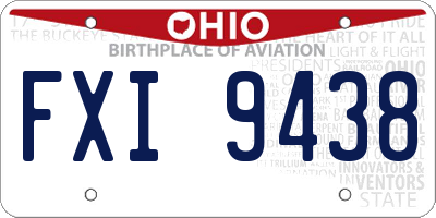 OH license plate FXI9438
