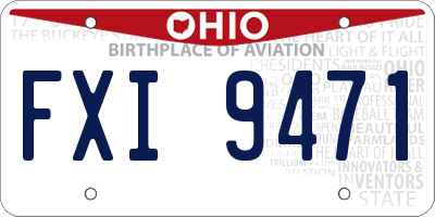 OH license plate FXI9471