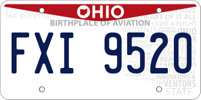 OH license plate FXI9520