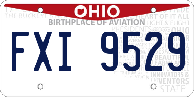 OH license plate FXI9529