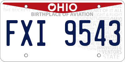 OH license plate FXI9543