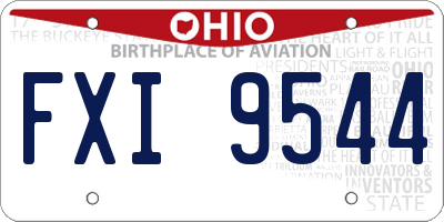 OH license plate FXI9544