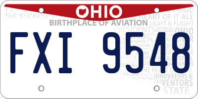 OH license plate FXI9548