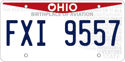 OH license plate FXI9557