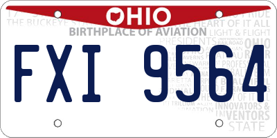 OH license plate FXI9564