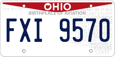 OH license plate FXI9570