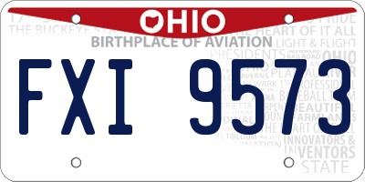 OH license plate FXI9573